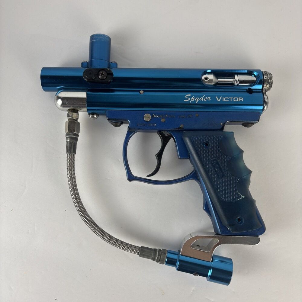 Spyder Victor Paintball Marker Blue Non-Functional Does Not Work For Parts